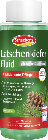 Schaebens Latschenkiefer Fluid 500 ml, Охлаждающий флюид для массажа с горной сосной и ментолом, 500 мл