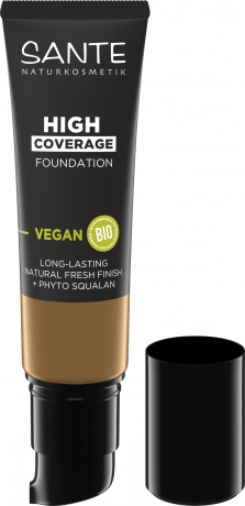 SANTE High Coverage Foundation 08 Warm Chestnut, 25 ml, Санте Тональный крем High Coverage с плотным покрытием, оттенок 08 Warm Chestnut, тёплый каштановый, 25 мл