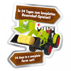 CRAZE - ADVENTSKALENDER 2026 CLAAS, Детский адвент-календарь 2026 CRAZE CLAAS с фермерскими фигурками и аксессуарами, 24 сюрприза