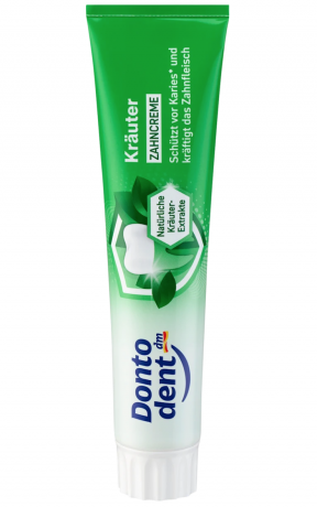 Dontodent Zahnpasta Krauter, 125 ml Зубная паста с натуральными экстрактами ромашки, мирры и шалфея, 125мл