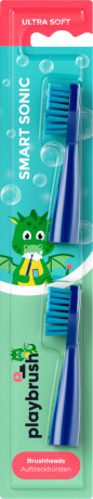 playbrush Aufsteckbürsten Kinder Smart Sonic blau Насадки для детской электрической зубной щетки Sonic, 2 шт.
