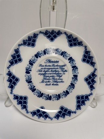 Hutschenreuther Pharisaer, Хутченройтер Фарфоровый Кофейный набор на 2 персоны с синим декором и яхтами, для Фарисей, Германия 1969г.