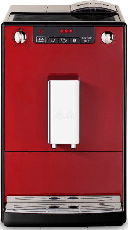 Melitta Melitta Kaffeevollautomat Solo E950-204, chili-red, Perfekt fur Cafe creme Espresso, nur 20cm breit Полностью автоматическая кофемашина Melitta Solo E950-204, чили-красный, идеально подходит для приготовления крем-эспрессо в кафе, ширина всего 2