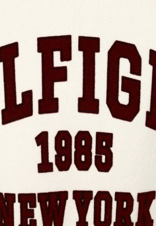 Tommy Hilfiger OVERSIZE VARSITY Zip-up sweatshirt ecru rot OVERSIZE VARSITY Толстовка на молнии экрю красный