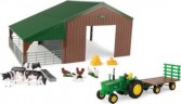 TOMY Scheunenset mit John Deere Traktor und Zubehor Комплект сарая с трактором John Deere и аксессуарами