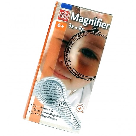 Edu-Toys Acrylhandlupe 40mm + 25mm Lesehilfe Акриловая ручная лупа 40 мм + вспомогательное средство для чтения 25 мм