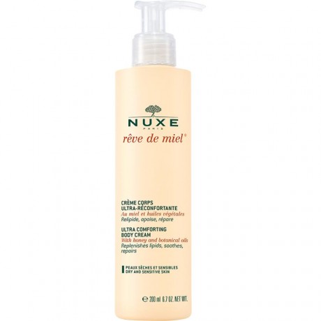 Nuxe (Нюкс) Feuchtigkeitsspendend und Nahrend Ultra Comforting Body Cream Крем Reve de Miel, (Pumpspender) - Fur trockene und sensible Haut / 200 мл