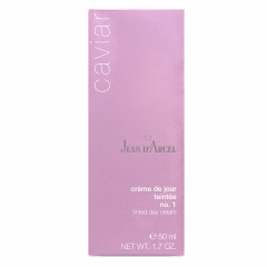 JEAN D'ARCEL creme de jour teintee no. 1 light CAVIAR getonte Tagescreme lasst die Haut naturlich und frisch erstrahlen  creme de jour teintee № 1 светлый CAVIAR тональный дневной крем придает коже естественное и свежее сияние
