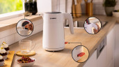 BOSCH BOSCH Wasserkocher MyMoment TWK2M161, 1,7 l, 2400 W, Abschaltautomatik, Tassenanzeige, Weiss matt  Чайник BOSCH MyMoment TWK2M161, 1,7 л, 2400 Вт, автоотключение, дисплей чашки, матовый белый