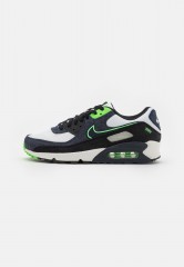Nike Sportswear AIR MAX 90 SE UNISEX Sneaker low black/obsidian/scream green/summit white/metallic silver AIR MAX 90 SE UNISEX Низкие кроссовки женские черный/обсидиан/кричаще-зеленый/белоснежный/серебристый металлик