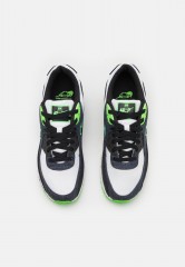Nike Sportswear AIR MAX 90 SE UNISEX Sneaker low black/obsidian/scream green/summit white/metallic silver AIR MAX 90 SE UNISEX Низкие кроссовки женские черный/обсидиан/кричаще-зеленый/белоснежный/серебристый металлик