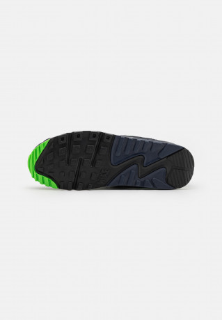Nike Sportswear AIR MAX 90 SE UNISEX Sneaker low black/obsidian/scream green/summit white/metallic silver AIR MAX 90 SE UNISEX Низкие кроссовки женские черный/обсидиан/кричаще-зеленый/белоснежный/серебристый металлик