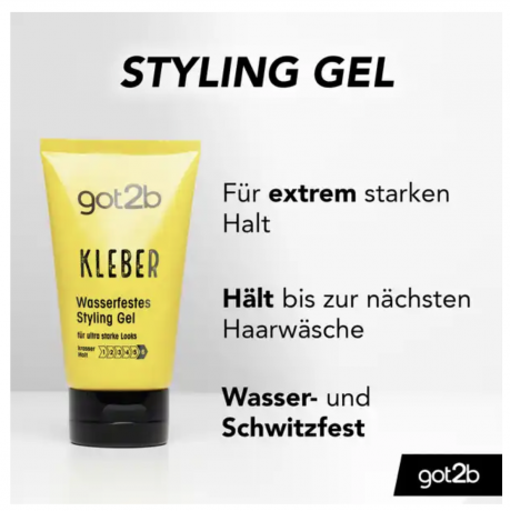 got2b Гель для укладки волос водостойкий Styling Gel, до 72 часов, 150 мл