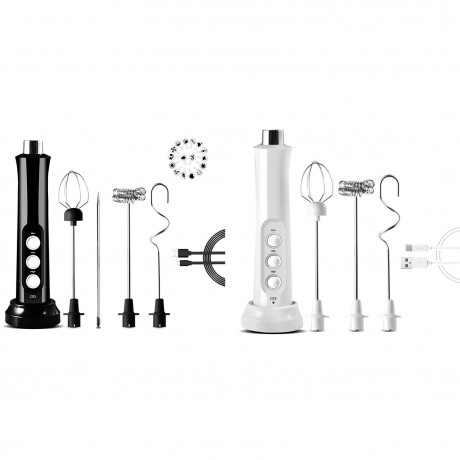 farfi farfi Akku-Stabmixer elektrischer Milchaufschaumer,3 einstellbare Stufen, Schaumherstellung, kabellos Schwarz беспроводной ручной блендер Farfi, электрический вспениватель молока, 3 регулируемых уровня, производство пены, беспроводной