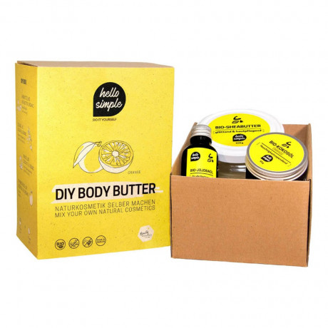 Hello Simple DIY Set Body Butter Orange Набор "Сделай сам" Масло для тела Апельсин