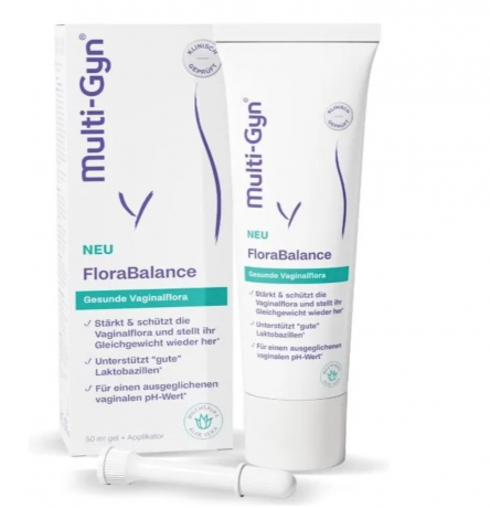 Multi-Gyn FloraBalance 50ml, Гель для восстановления микрофлоры  с молочной кислотой, pH-баланс интимной микрофлоры, 50 мл