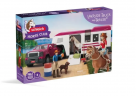 Schleich Horse Club 42705  Lakeside Truck mit Anhanger, Игровой набор "Путешествие к озеру", внедорожник с прицепом и лошадьми, фигурки, аксессуары, более 20 элементов, от 5 лет, Германия
