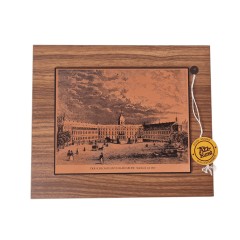 Aitzkunst Гравюра-офорт &quot;Дворцовая площадь в г. Карлсруэ, 1840г.&quot;, 22смx25.5см, Германия, 1960-70гг.