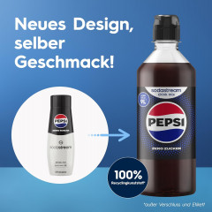 Sodastream drink mix Pepsi Zero 440ml x 4st, Сироп для газированной воды, без сахара, концентрат напитка со вкусом Pepsi, набор 4 шт х 440 мл 