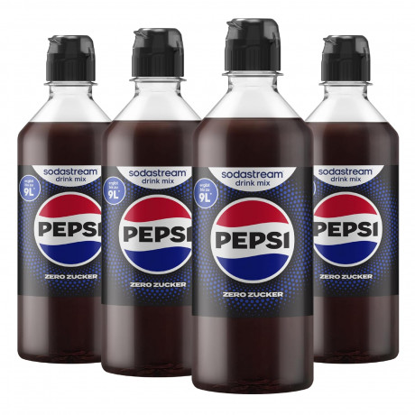 Sodastream drink mix Pepsi Zero 440ml x 4st, Сироп для газированной воды, без сахара, концентрат напитка со вкусом Pepsi, набор 4 шт х 440 мл