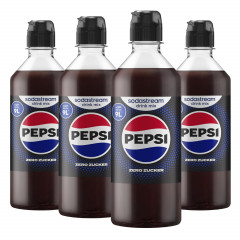 Sodastream drink mix Pepsi Zero 440ml x 4st, Сироп для газированной воды, без сахара, концентрат напитка со вкусом Pepsi, набор 4 шт х 440 мл 