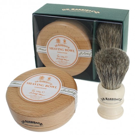 D.R. Harris Sandalwood Shave Soap Set Beech Сандаловое мыло для бритья Бук
