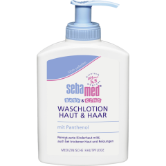 SEBAMED Baby Kind Waschlotion Haut & Haar, 200 ml, Себамед Детское средство для мытья тела и волос, пантенол, мягкая формула, 200 мл