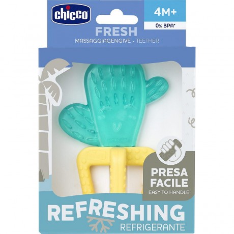 CHICCO Beissringe Fresh Relax 3D-Kaktus mit sterilem Wasser gefullt Прорезыватель Fresh Relax 3D кактус