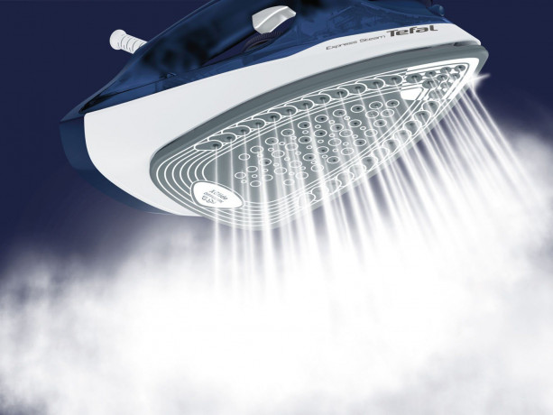 Tefal Tefal Dampfbugeleisen FV2838 Express Steam, 2400 W, Keramik-Bugelsohle, 180 g/Min. Dampfstoss, Tropfstopp  Паровой утюг Tefal FV2838 Express Steam, 2400 Вт, керамическая подошва, 180 г/мин. Паровой удар, капля-стоп