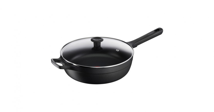 Tefal Tefal Schmorpfanne Trattoria Pro, O 28cm schwarz, mit Glasdeckel schwarz Сотейник Tefal Trattoria Pro, O 28см, черный, со стеклянной крышкой