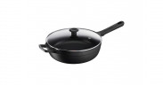 Tefal Tefal Schmorpfanne Trattoria Pro, O 28cm schwarz, mit Glasdeckel schwarz Сотейник Tefal Trattoria Pro, O 28см, черный, со стеклянной крышкой