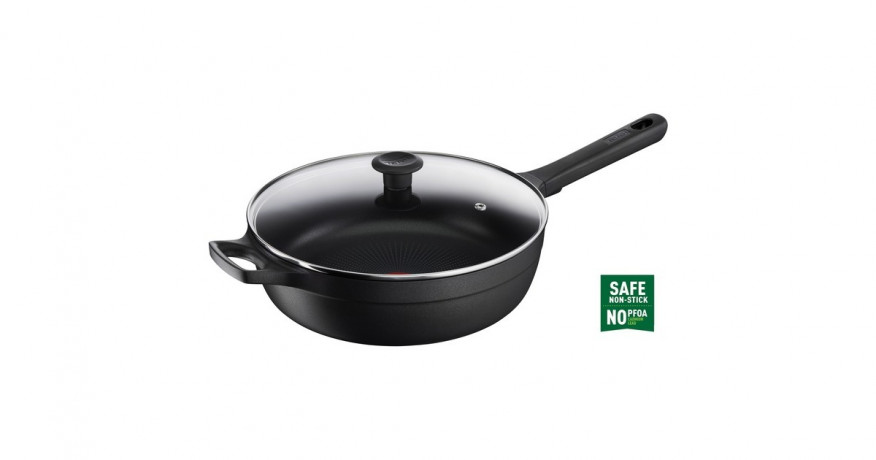 Tefal Tefal Schmorpfanne Trattoria Pro, O 28cm schwarz, mit Glasdeckel schwarz Сотейник Tefal Trattoria Pro, O 28см, черный, со стеклянной крышкой
