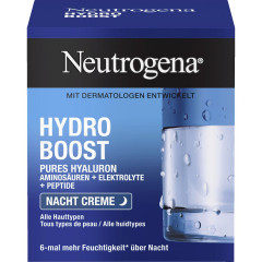 Neutrogena Hydro Boost Nacht Creme, 50 ml, Neutrogena Hydro Boost Восстанавливающий ночной крем с гиалуроновой кислотой, аминокислотами и пептидами, 50 мл