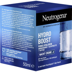 Neutrogena Hydro Boost Nacht Creme, 50 ml, Neutrogena Hydro Boost Восстанавливающий ночной крем с гиалуроновой кислотой, аминокислотами и пептидами, 50 мл