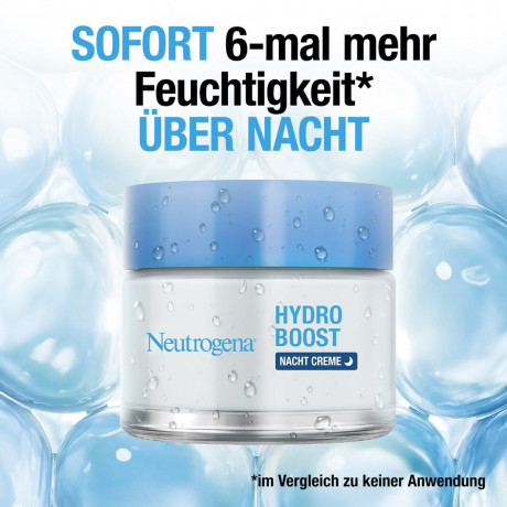 Neutrogena Hydro Boost Nacht Creme, 50 ml, Neutrogena Hydro Boost Восстанавливающий ночной крем с гиалуроновой кислотой, аминокислотами и пептидами, 50 мл