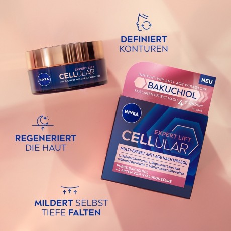 Nivea Cellular Expert Lift Multi Effekt Anti-Age Nachtpflege  Cellular Expert Lift Многоцелевой антивозрастной ночной крем