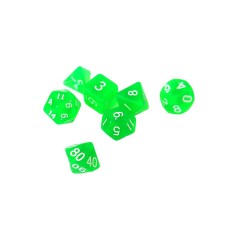 dice4friends 7-tlg. RPG Wurfelset Transparent: Green 7 шт. RPG Dice Set Прозрачный: Зеленый