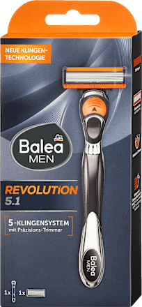 Balea MEN Rasierer, Revolution 5.1, 1 St, Станок Revolution 5.1 с пятью лезвиями и точным триммером, 1 шт.