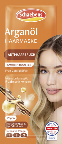 Schaebens Arganoel Haarmaske 2 x 7 g, Маска для повреждённых волос с аргановым маслом, 2 × 7 г