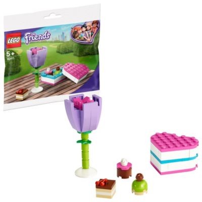 LEGO Friends 3er Set: 30413 Blumenwagen - Polybag + 30414 Emmas Zaubertruhe - Polybag + 30411 Pralinenschachtel  Blume - Polybag Набор друзей из 3 штук: 30413 цветочная тележка - полиэтиленовый пакет + 30414 Волшебный сундук Эммы - полиэтиленовый пакет +