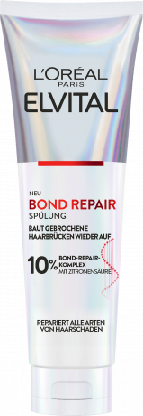 L'Oreal Paris Elvital Spuelung Bond Repair Anti-Haarschaeden, 150 ml, Восстанавливающий кондиционер с лимонной кислотой для повреждённых волос, укрепляющий уход, 150 мл