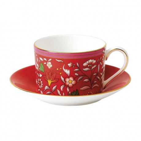 Wedgwood Wedgwood Wonderlust Teetasse Crimson Jewel 0,15 L mit Untertasse 14 cm 2-tlg. Чашка для чая Wedgwood Wonderlust Crimson Jewel 0,15 л с блюдцем 14 см 2 шт.