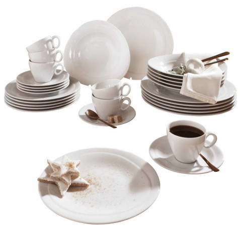 Seltmann Weiden Seltmann Weiden Kombiservice Trio 30-tlg.RIO Weiss Комбинированное сервисное трио Seltmann Weiden, 30 предметов RIO