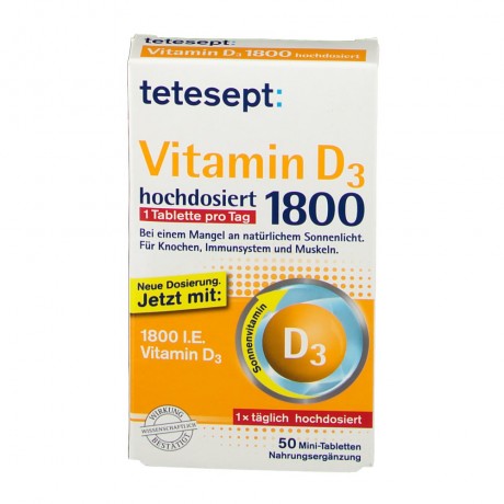 tetesept (тетесепт) Vitamin D3 1800 50 шт