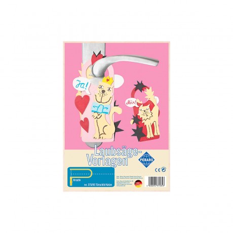 Pebaro Laubsagevorlage Turschild Katze Листовка шаблон дверной знак кошка