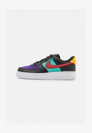 Nike Sportswear AIR FORCE 1 #x27;07 LV8 EMB Sneaker low black/gym red/washed teal/court purple/university gold/mantra orange AIR FORCE 1 #x27;07 LV8 EMB Низкие кроссовки женские черный/спортивный красный/бледно-бирюзовый/коралловый фиолетовый/университетс
