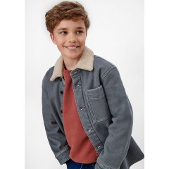 s.Oliver Hemdjacke mit Teddyplusch-Futter Outdoorjacken fur Jungen Куртка-рубашка с подкладкой из плюшевого плюша Уличные куртки для мальчиков