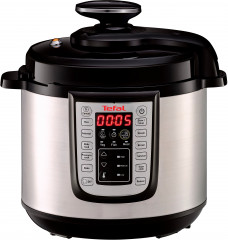 Tefal Tefal Multikocher CY505E Fast  Delicious, 1200 W, 6 l Schussel, elektr. Schnellkochtopf, 25 Programme, 6L Kapazitat, inkl. Rezeptheft  Мультиварка Tefal CY505E Fast Delicious, 1200 Вт, чаша 6 л, электрическая. Скороварка, 25 программ, объем 6 л, вкл