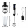 Rosnek Rosnek Handmixer Mixer,1000 W, 4 IN 1, 5-Gang-Einstellung,schwarz, 1000 W, inklusive Schneebesen, 500ml Zerkleinerer und 700ml Messbecher  Ручной миксер Rosnek, 1000 Вт, 4 IN 1, 5-скоростной режим, черный, 1000 Вт, включая венчик, измельчитель на 5