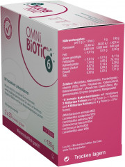 OMNI-BIOTIC 6 120g, Пробиотик для кишечника и микрофлоры, от вздутия и дискомфорта, 6 штаммов бактерий, 1 млрд КОЕ в порции, без лактозы и глютена 120г (60 порций)